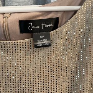 Jessica Howard Gold Sequin Dress